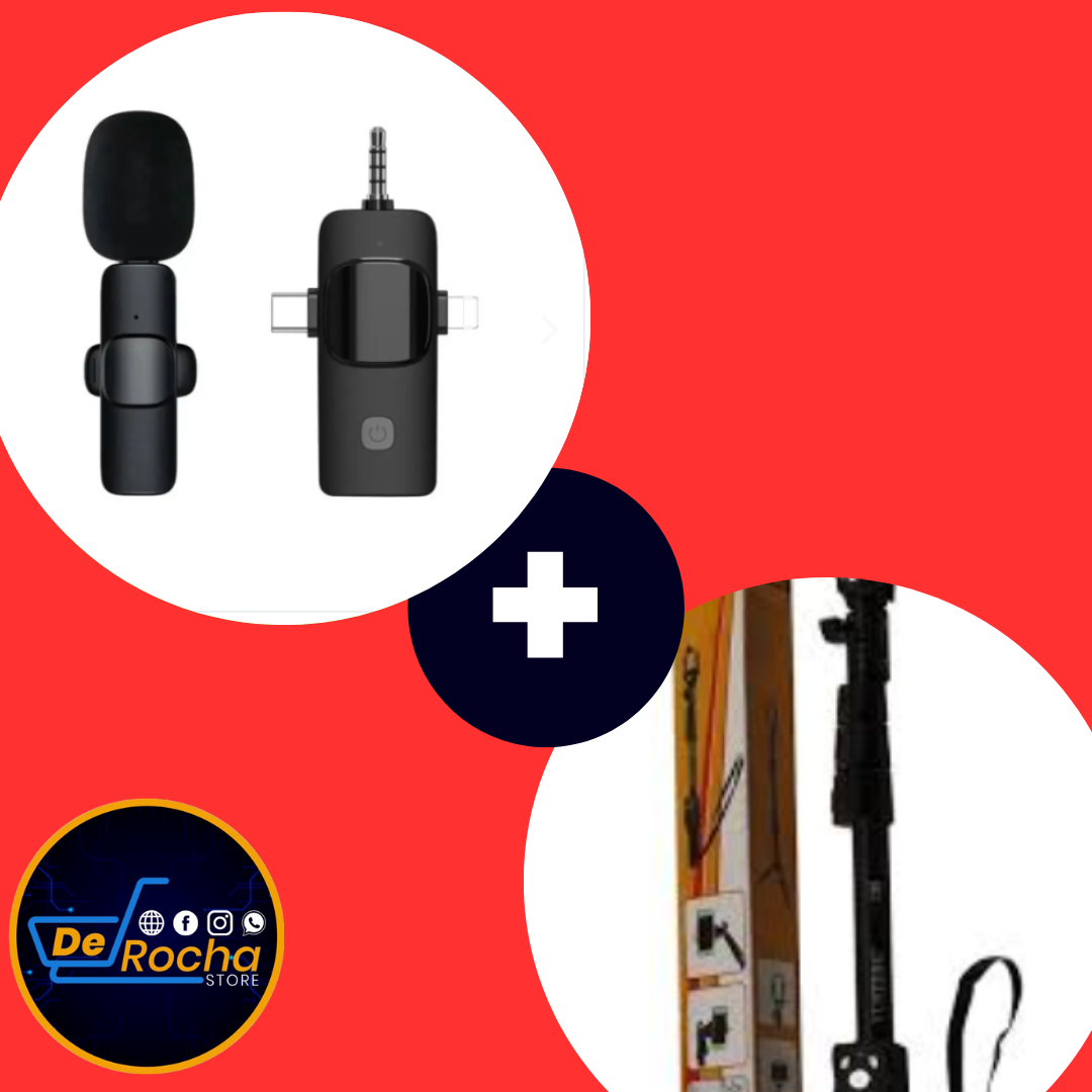 combo microfono 3en1+palo selfie